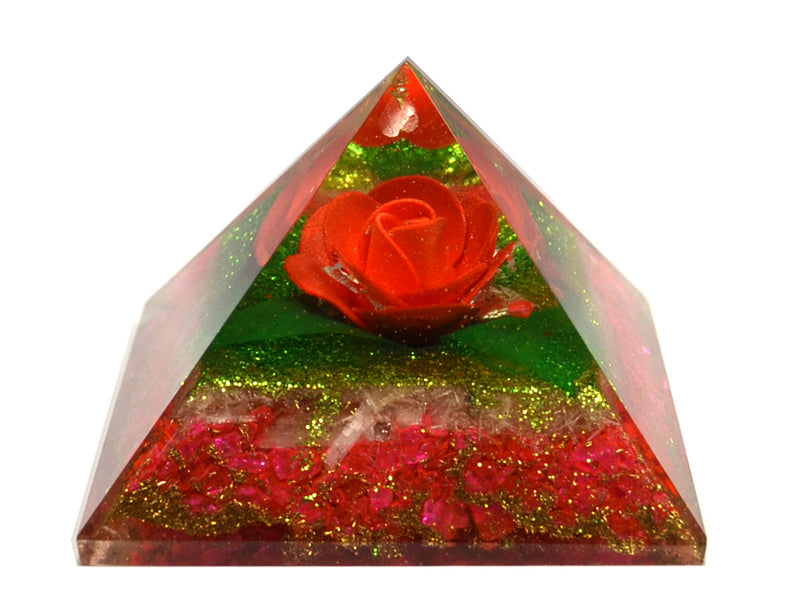 Pirámide de orgonita Rose Flower
